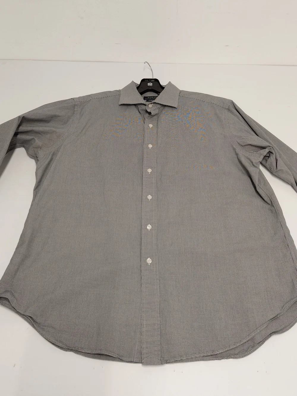 Polo by Ralph Lauren Men's Classic Fit Black & White Micro-Stripe Dress Shirt